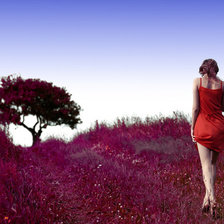 Схема вышивки «Девушка»