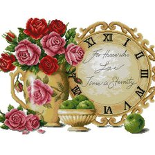 Схема вышивки «Часы для кухни»