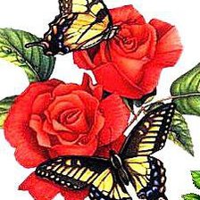 Схема вышивки «БАБОЧКИ И ЦВЕТЫ»