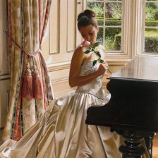 Схема вышивки «Девушка»