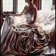 Схема вышивки «Девушка»