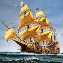 Схема вышивки «Золотые паруса»