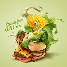 Схема вышивки «Кукуруза»