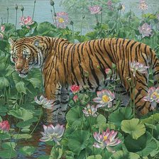 Схема вышивки «Тигр»