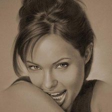 Схема вышивки «Анджелина Джоли»