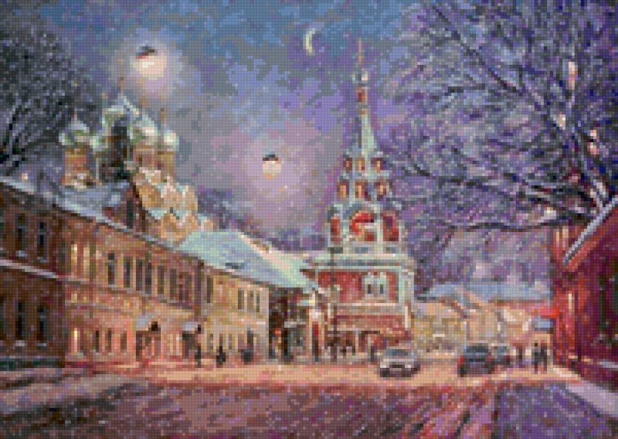 Город зимой - природа, пейзаж, гороод, зима, красота, улица - предпросмотр