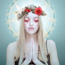 Схема вышивки «ангел»