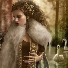 Схема вышивки «Девушка»