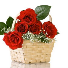 Схема вышивки «Корзина с розами»