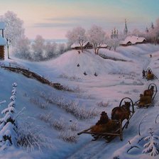 Схема вышивки «зима»