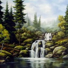 Схема вышивки «Горный пейзаж»