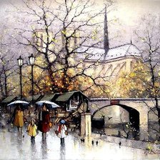 Схема вышивки «городской пейзаж. Париж»