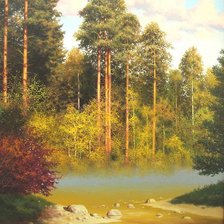 Схема вышивки «лес»