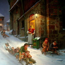 Схема вышивки «зимние забавы»