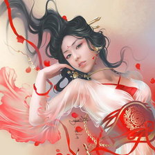 Схема вышивки «восточная красавица»