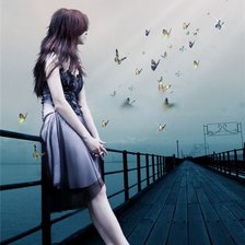 Схема вышивки «Девушка»