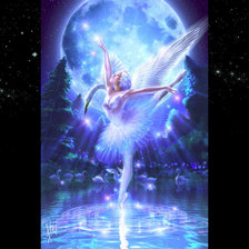 Схема вышивки «Лебединое озеро»