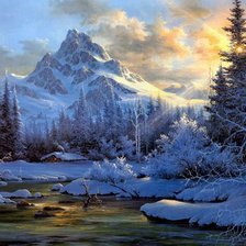 Схема вышивки «Горы»