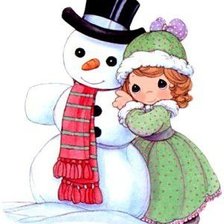 Схема вышивки «снеговик»