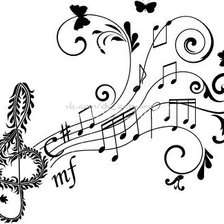 Схема вышивки «скрипичный ключ»