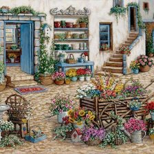 Схема вышивки «дворик»