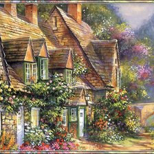 Схема вышивки «Сказочные домики»