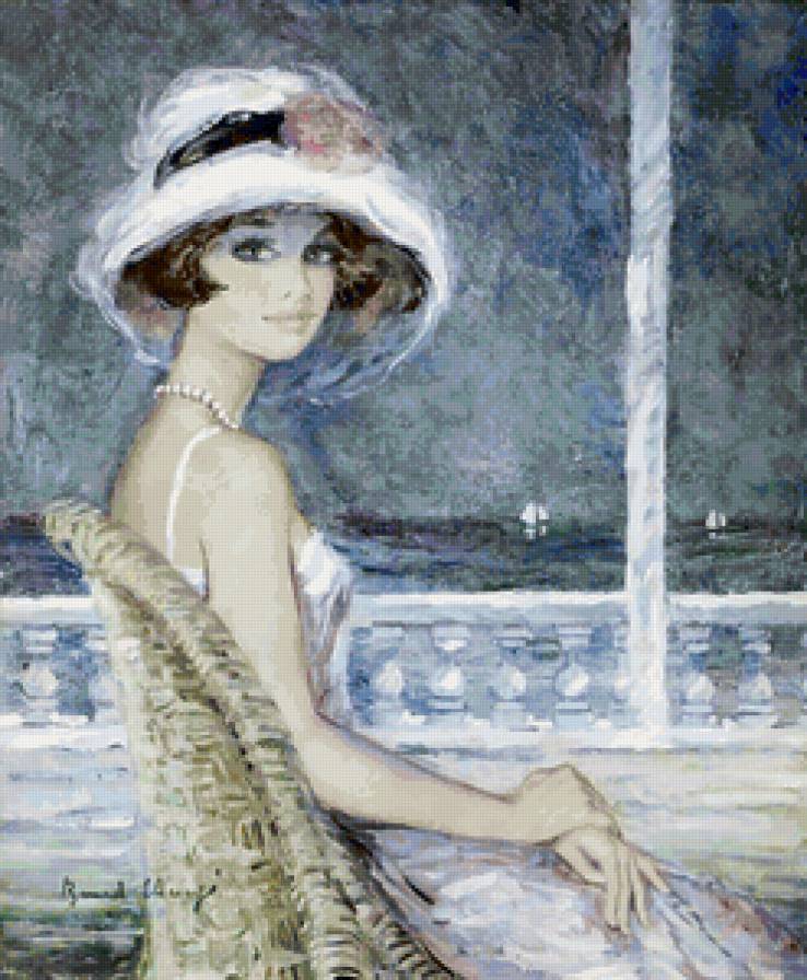 Милое ретро - женский образ, живопись - предпросмотр