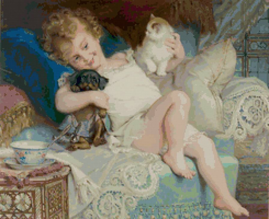 Дети и животные. - дети, животные - предпросмотр