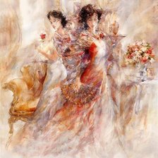 Схема вышивки «Девушка»