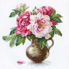 Схема вышивки «Пионы»