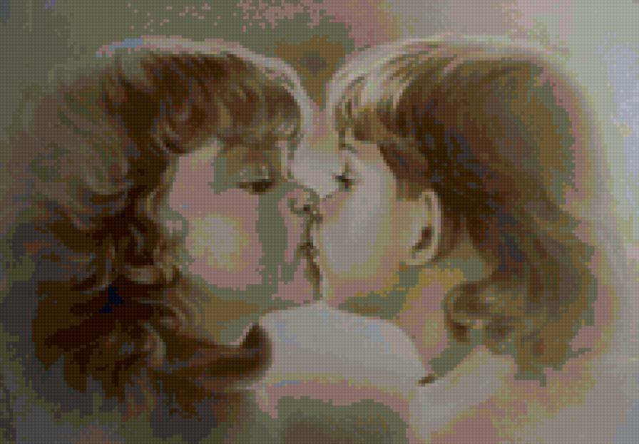 Детский поцелуй - поцелуй, дети, ребенок, дитя, малыш - предпросмотр