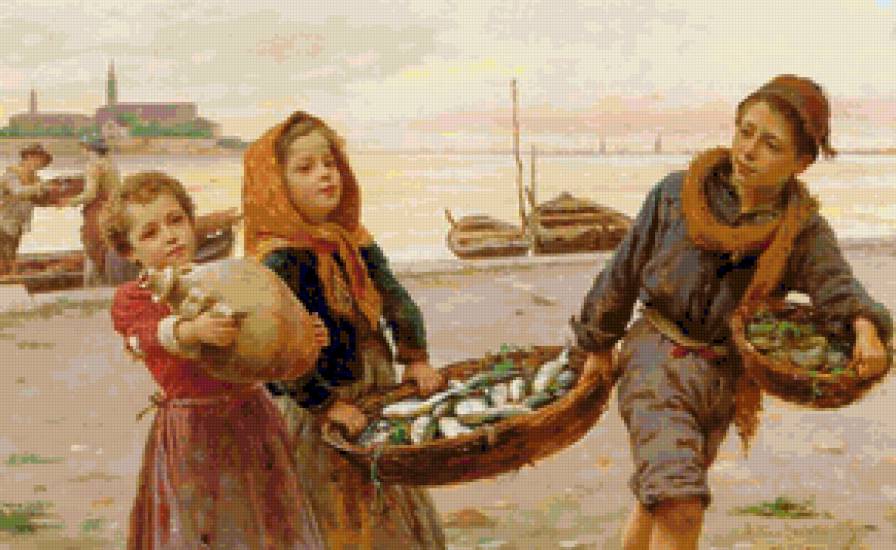 Дети Венеции 3 - дети, картина антонио - предпросмотр