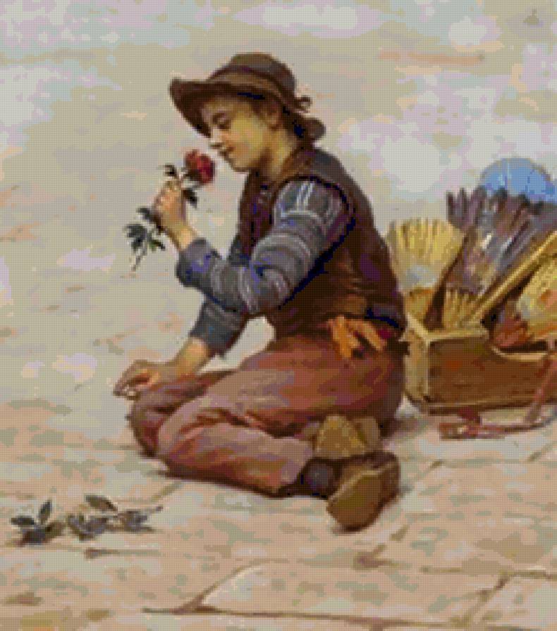 мальчик Венеции - дети, картина антонио - предпросмотр