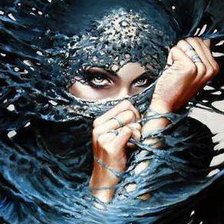 Схема вышивки «Красота женщины. Фрагмент»