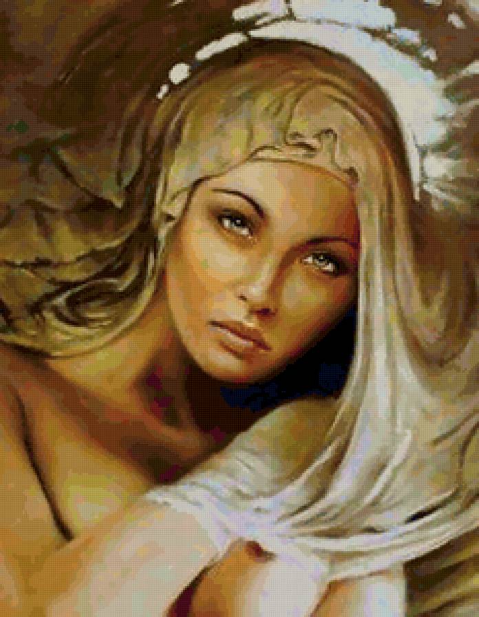 Красота женщины - портрет, женщина, красота женщины, картина, карол бак, девушка - предпросмотр