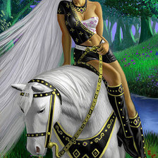 Схема вышивки «девушка-эльф»