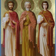 Схема вышивки «"Гурий,Самсон и Авив"покровители семейного очага»