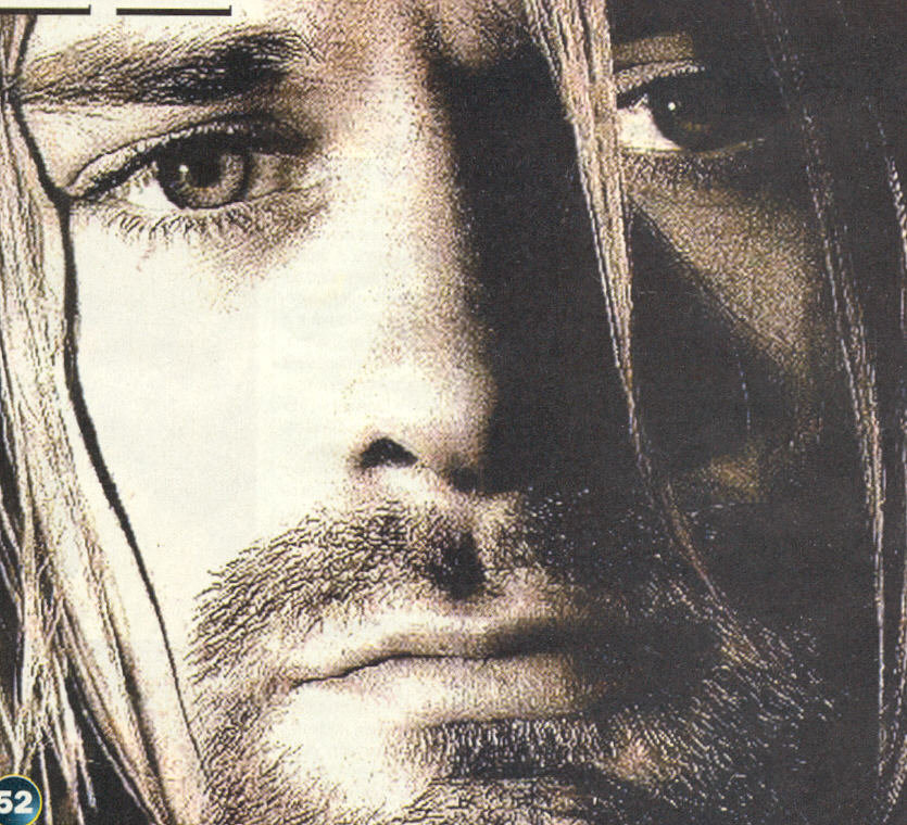 Курт Кобейн - сепия, портрет, мужчина, глаза, музыкант - оригинал