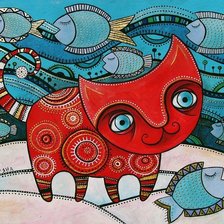 Схема вышивки «Котэ»