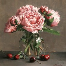 Схема вышивки «Пионы»