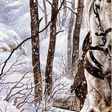 Схема вышивки «Рыцарь и лучница (триптих 1 ч)»