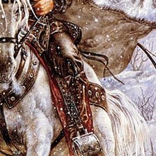 Схема вышивки «Рыцарь и лучница (триптих 2 ч)»