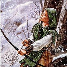 Схема вышивки «Рыцарь и лучница (триптих 3 ч)»