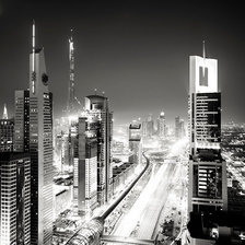 Схема вышивки «Серия "Черно-Белое" Город огней»