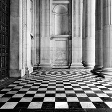 Схема вышивки «Серия "Черно-Белое" Шахматный зал»