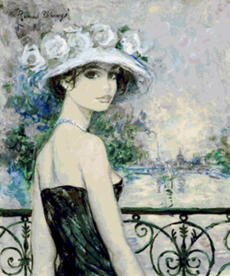 Милое ретро - женский образ, живопись - предпросмотр