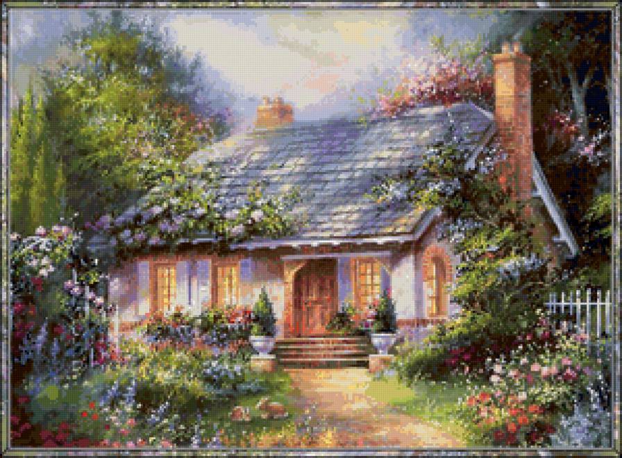 Сказочные домики - домики, живопись - предпросмотр