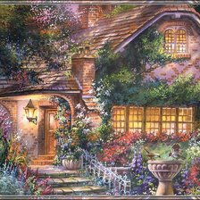 Схема вышивки «Сказочные домики»