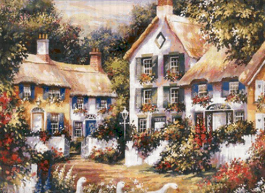 Сказочные домики - живопись, домики - предпросмотр