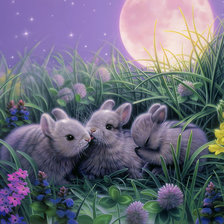 Схема вышивки «rabbits»